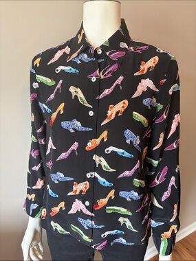 Nicole Taylor Silk Beaded Blouse